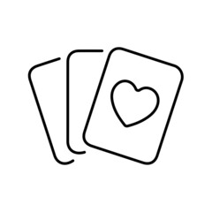 game cards icon on white background, vector illustration.