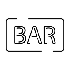 Bar icon on white background, vector illustration.