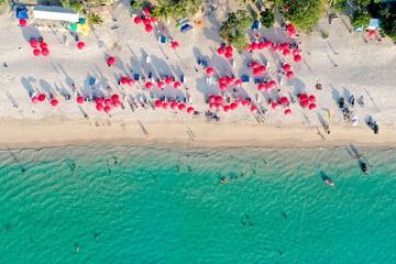 Aerial view in Patong beach in Phuket Province, Thailand