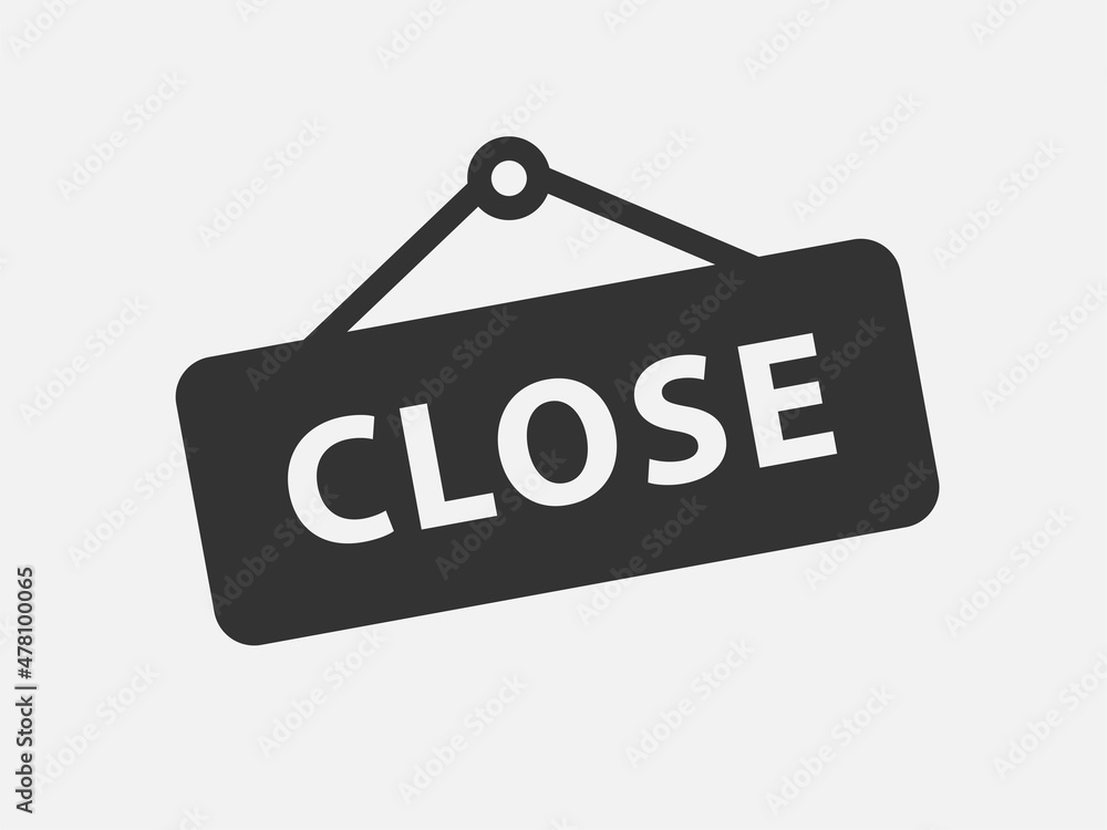 Aufkleber close icon vector sign. cancel symbol web design. error, denied, avoid or wrong data button.