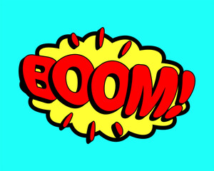 Comic style vector cool sticker. Bubble label, speech sticker with word for comics book. Humor pop balloon illustration