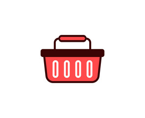 Shopping basket line icon. Vector symbol in trendy flat style on white background. Commerce sing for design.