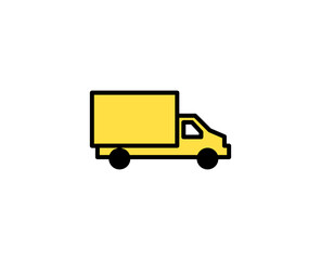 Delivery truck line icon. Vector symbol in trendy flat style on white background. Commerce sing for design.