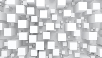 White cubes geometry top view