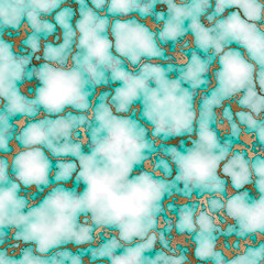 Green marble with golden textures