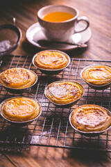 Pastel de nata - traditional Portuguese egg custard tart pastry