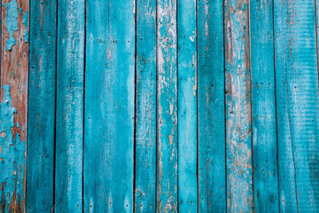 Fototapeta na wymiar Wooden background blue. Vertical boards
