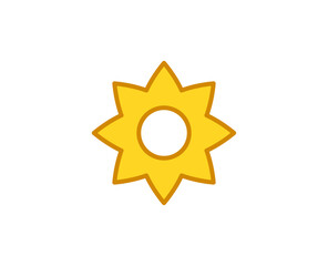 Sun premium line icon. Simple high quality pictogram. Modern outline style icons. Stroke vector illustration on a white background. 
