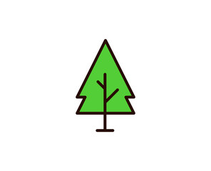 Christmas tree premium line icon. Simple high quality pictogram. Modern outline style icons. Stroke vector illustration on a white background. 