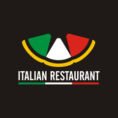 italian restaurant logo vector illustration