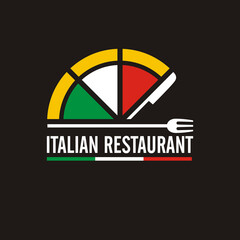 italian restaurant logo vector illustration
