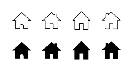 House icons set. Home sign and symbol