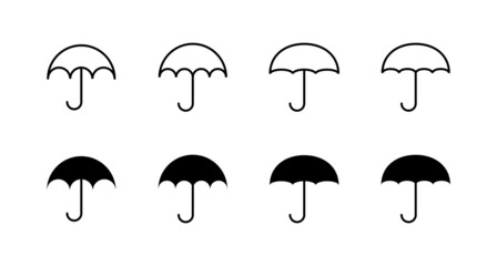 Umbrella icons set. umbrella sign and symbol