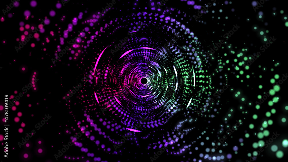 Poster multicolored abstract background. movement of colored rays
