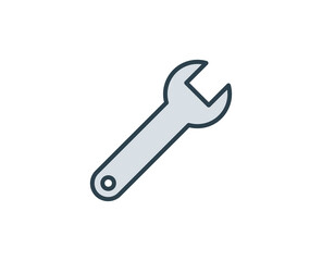 Wrench flat icon. Single high quality outline symbol for web design or mobile app.  House thin line signs for design logo, visit card, etc. Outline pictogram EPS10