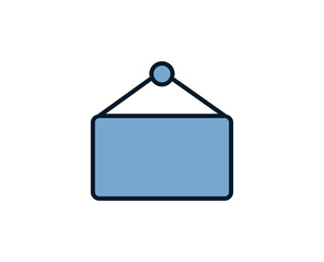 Signage flat icon. Thin line signs for design logo, visit card, etc. Single high-quality outline symbol for web design or mobile app. Marketing outline pictogram.