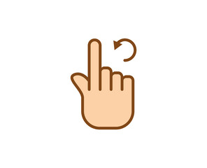 Gesture premium line icon. Simple high quality pictogram. Modern outline style icons. Stroke vector illustration on a white background. 