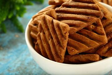 Homemade delicious oven fresh chocolates sugar free  cookies.