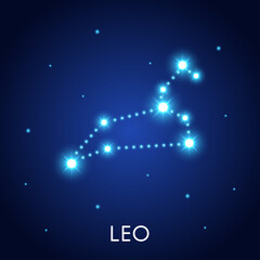 Astrological zodiac Leo. 12 zodiac symbol. Astronomy occult symbol with zodiac sign.