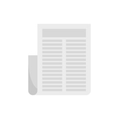 Library newspaper icon flat isolated vector