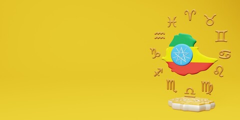 3d rendering of the use of the zodiac constellations in Ethiopia