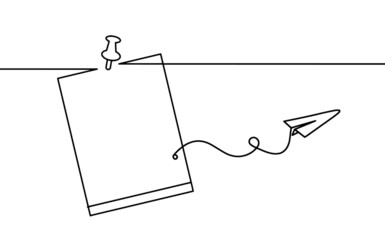 Naklejka premium Abstract paper as line drawing on white background. Vector