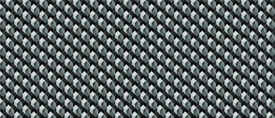 Dark gray geometric grid background. Pattern with squares. Modern dark abstract vector texture.	