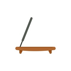 Sauna smoke stick icon flat isolated vector