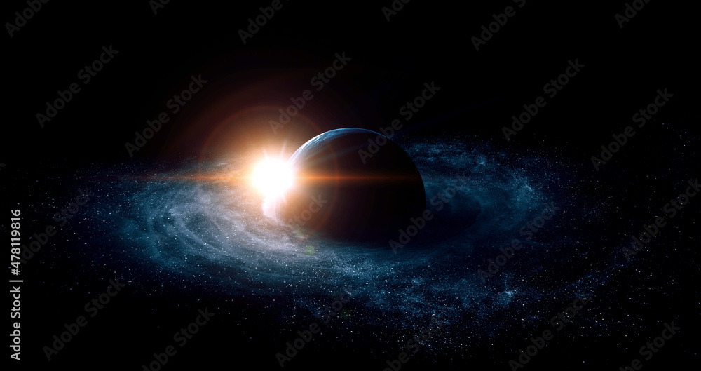 Aufkleber image of outer space. . mixed media