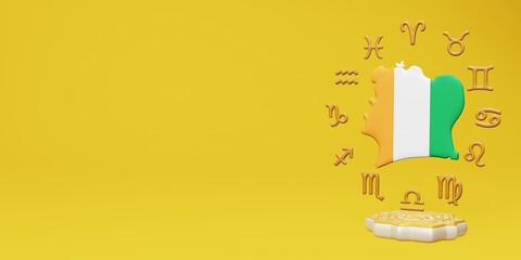 3d rendering of the use of the zodiac constellations in Ivory Coast