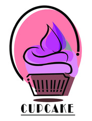 Cuppy cake icon for web and mobile