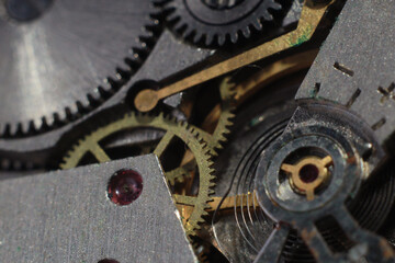 clock mechanism close-up