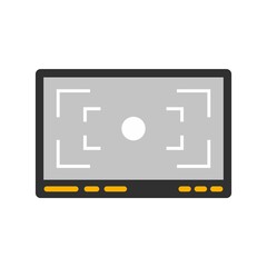 Screen recording icon flat isolated vector