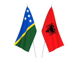 Republic of Albania and Solomon Islands flags
