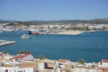 Fototapeta na wymiar Port of the city Ibiza