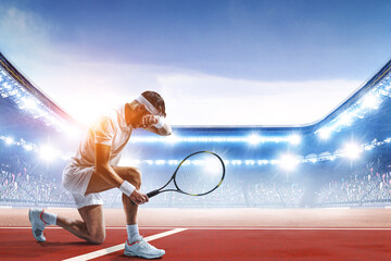Professional tennis player . Mixed media