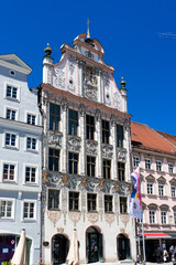 Tall ornate townhouse in Baroque architecture