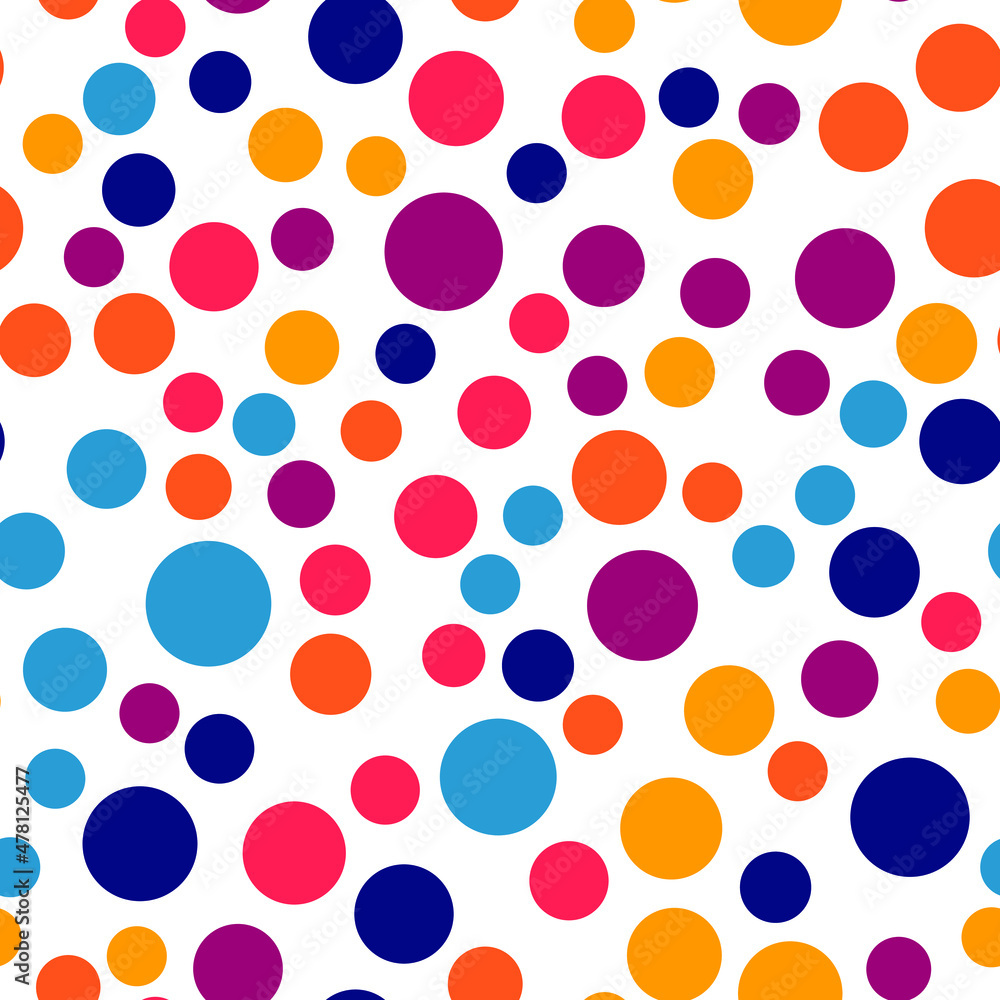Poster simply seamless geometric pattern with circles. abstract background texture.