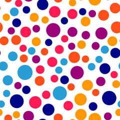 Simply seamless geometric pattern with circles. Abstract background texture. 

