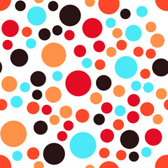 Fototapeta na wymiar Simply seamless geometric pattern with circles. Abstract background texture. 