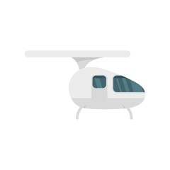 Self driving air taxi icon flat isolated vector