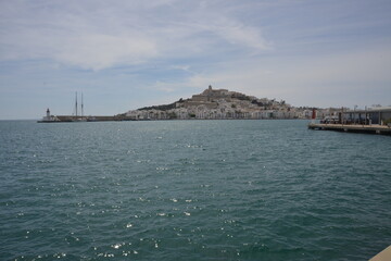 Fototapeta premium view of the port of Ibiza