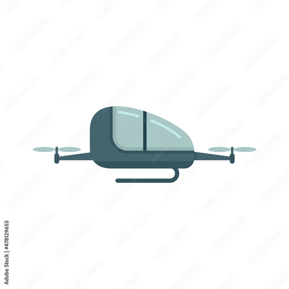 Canvas Prints Automated air taxi icon flat isolated vector