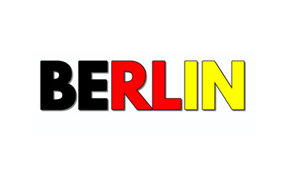 Berlin symbol with a white background