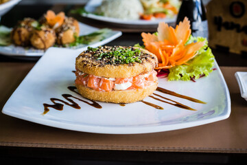 Perfect Sushi Japanese Asian Seafood Food Dish Drink Cocktail Dessert Menu Gourmet Restaurant Chef on the table