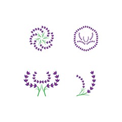 Fresh Lavender flower logo vector