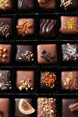 belgium chocolate candy in the box