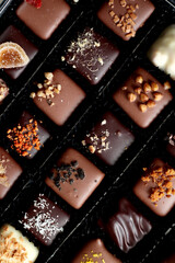 belgium chocolate candy in the box