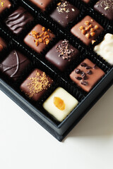 belgium chocolate candy in the box