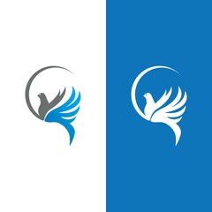 Fototapeta na wymiar Dove bird logo vector design
